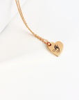 Engraved Heart Necklace, Custom Jewelry