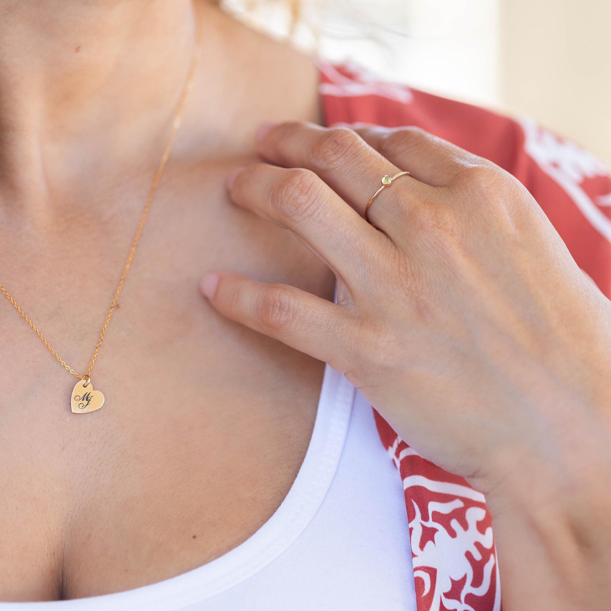 Engraved Heart Necklace, Custom Jewelry