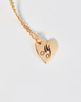 Engraved Heart Necklace, Custom Jewelry