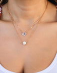 Rose Gold Personalized Engraved Heart Necklace