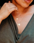 Birth Flower Necklace 14k Gold Filled, Birth Month Necklace