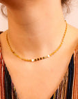 Gold Coin Disc Choker - Melt'm Jewelry