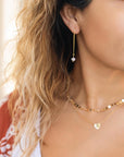 Gold Personalized Gothic Heart Necklace, Old English Letter Necklace
