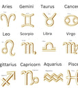 Zodiac Internally Threaded Flat Back Earrings 14k Solid Gold