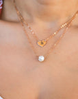 Rose Gold Personalized Engraved Heart Necklace