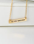 Engraved Personalized Gold Bar Necklace - Melt'm Jewelry