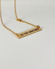 Engraved Personalized Gold Bar Necklace - Melt'm Jewelry