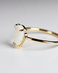 Pear Cut Australian Opal Engagement Ring 14k Solid Gold - Melt'm Jewelry