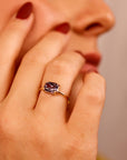 Sapphire Solitaire Ring 14k Gold