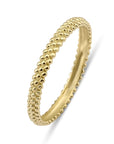 Mini Bubbles Ring 14k Solid Gold, Stacking Gold Band