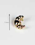 Croissant Flat Back Earrings 14k Solid Gold