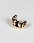 Croissant Flat Back Earrings 14k Solid Gold