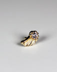 Wing Flat Back Earrings 14k Solid Gold