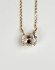 Oval Moissanite Necklace 14k Solid Gold - Melt'm Jewelry