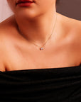 Oval Moissanite Necklace 14k Solid Gold