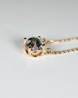 Oval Moissanite Necklace 14k Solid Gold