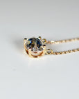 Oval Moissanite Necklace 14k Solid Gold