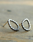 Sterling Silver Teardrop Stud Earrings