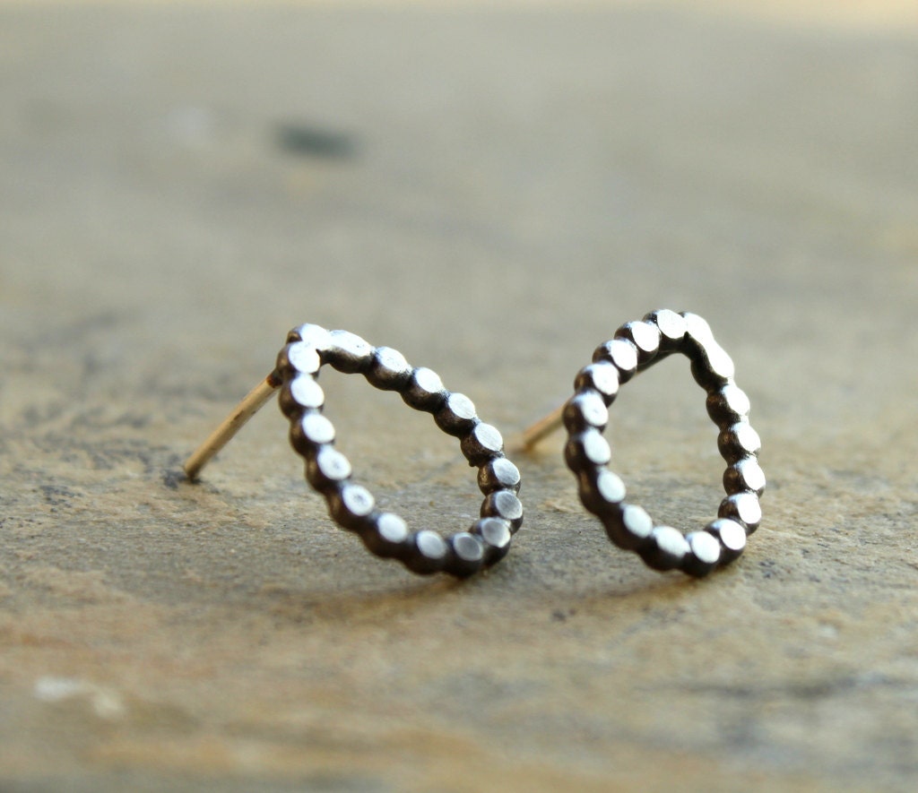 Sterling Silver Teardrop Stud Earrings