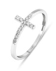 Diamond Cross Ring in 14K Gold - Melt'm Jewelry