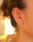 Sterling Silver Teardrop Stud Earrings
