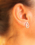 Sterling Silver Teardrop Stud Earrings
