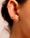 Heart Flat Back Earrings 14k Solid Gold (SINGLE or PAIR) - Melt'm Jewelry