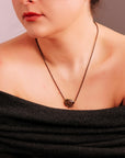 Black Rutilated Quartz Necklace 14k Gold