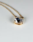 Oval Moissanite Necklace 14k Solid Gold