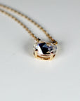 Oval Moissanite Necklace 14k Solid Gold - Melt'm Jewelry