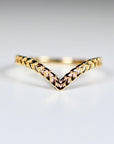Wheat Leaf Wedding Band 14k Gold - Melt'm Jewelry