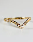 Wheat Leaf Wedding Band 14k Gold - Melt'm Jewelry