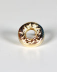 Donut Flat Back Earrings 14k Solid Gold, Food Stack Earrings - Melt'm Jewelry