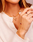 14k Gold Emerald Cut Garnet Ring - Melt'm Jewelry