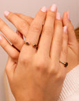 18k Solid Gold Pink Tourmaline Open Cuff Ring
