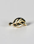 Leaf Flat Back Earrings 14k Solid Gold, Nature Stack Earrings