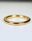2.5 mm Dome Matte Wedding Ring 14k Gold
