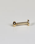 Cz Ball Flat Back Earrings 14k Solid Gold, Internally Threaded Earrings (SINGLE or PAIR)