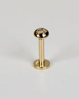 Cz Ball Flat Back Earrings 14k Solid Gold, Internally Threaded Earrings (SINGLE or PAIR) - Melt'm Jewelry