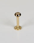 Cz Ball Flat Back Earrings 14k Solid Gold, Internally Threaded Earrings (SINGLE or PAIR)