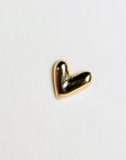 Sweetheart Solid Gold Earrings, Internally Threaded Flat Back Earrings (SINGLE or PAIR) - Melt'm Jewelry