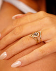 Big V Chevron Diamond Wedding Band in 14k Gold - Melt'm Jewelry