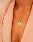 Actual Handwriting Disk Necklace, Kids Name Gold Pendant - Melt'm Jewelry