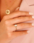Small Oval Signet Ring 14k Solid Gold, Monogram Custom Signet Ring