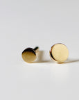 Tiny Gold Circle Cartilage Earrings, 14k Solid Gold Earrings, Internally Threaded Flat Back Earrings, Circle Piercing Stack, Valentine Gift
