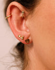 Heart Cartilage Earrings in 14k Gold