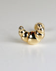 Croissant Flat Back Earrings 14k Solid Gold - Melt'm Jewelry