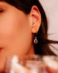 18k Gold Pink Tourmaline Earrings