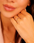 Ombre Ring Band in 14k Solid Gold - Melt'm Jewelry