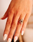Big V Chevron Diamond Wedding Band in 14k Gold
